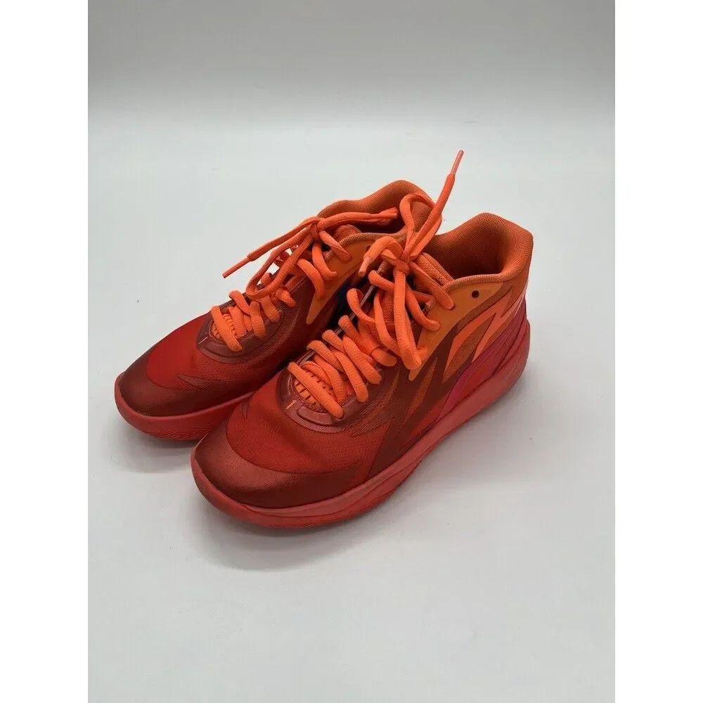 Size 6  - PUMA MB.02 LaMelo Ball - Fiery Coral - Ultra Orange 377403-01